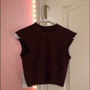 Lululemon, Size 4, Maroon, Fitted Crop Top, LIMITED EDITION